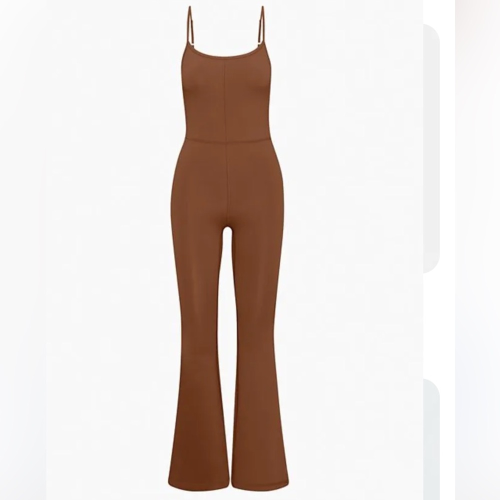 Aritzia Wilfred Free Theodore Flare Brown Women's Jumpsuit